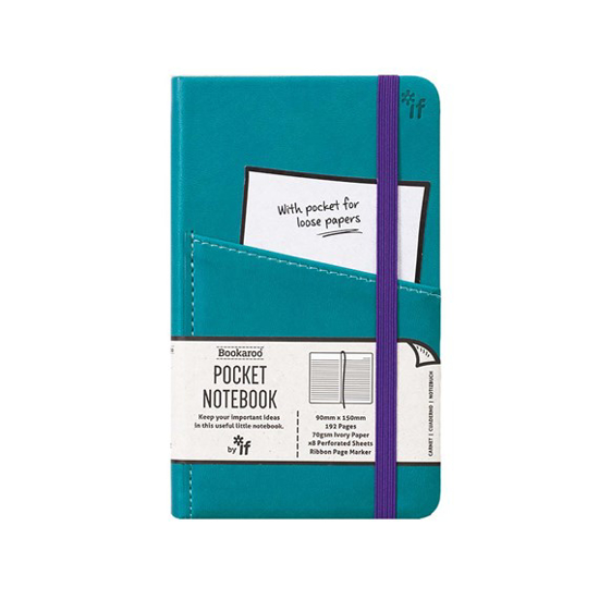 Picture of BOOKAROO POCKET NOTEBOOK TURQUOISE