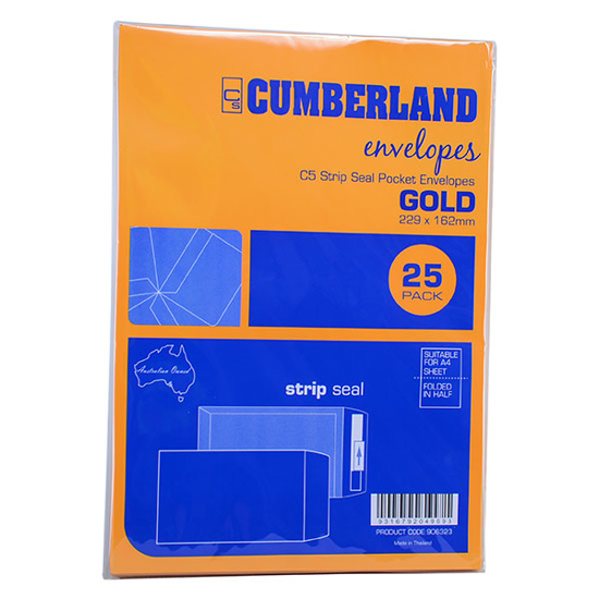 Picture of CMB ENVELOPE STP SEAL C5 GOLD