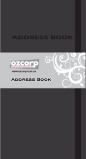 Picture of ADDRESS BOOK SLIM BLACK CONTEMPO