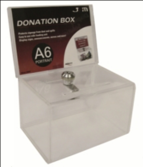 Picture of DONATION BOX DEFLECTO A6 L/SCAPE LOCKABLE