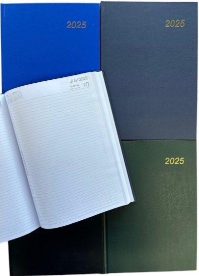 Picture of 2025 DIARY A4 DAY TO PAGE CASE BOUND