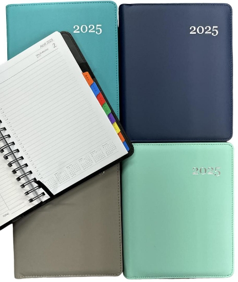 Picture of 2025 DIARY A5 DAY TO PAGE PU WIRO