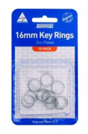 Picture of KEY RINGS KEVRON 16MM ZINC PLATED PK10