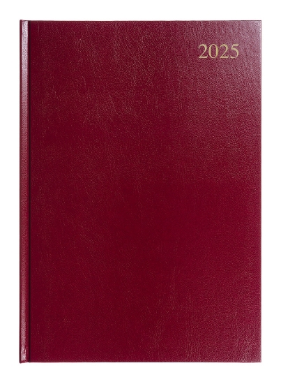 Picture of DIARY 2025 COLLINS ESSENTIAL A4 1DTP MAROON