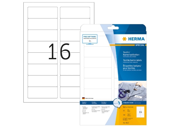 Picture of HERMA LABEL A4 88.9X33.8MM 16UP/B