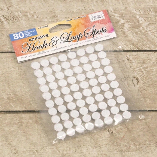 Picture of ADHESIVE HOOK & LOOP SPOTS WHITE
