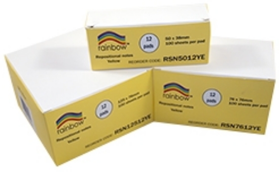 Picture of NOTE REPOS RAINBOW YELLOW 76X76