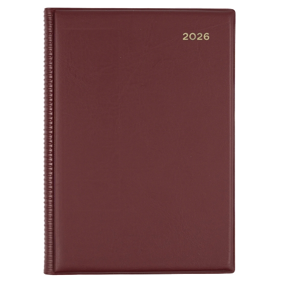 Picture of DIARY 2026 COLLINS BELMONT A5 PVC WTV BURGUNDY
