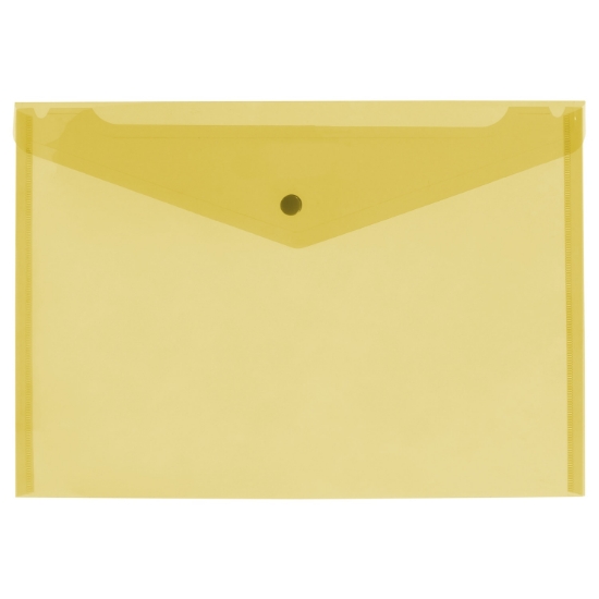 Picture of DOC WALLET PP A4 BUTTON YELLOW