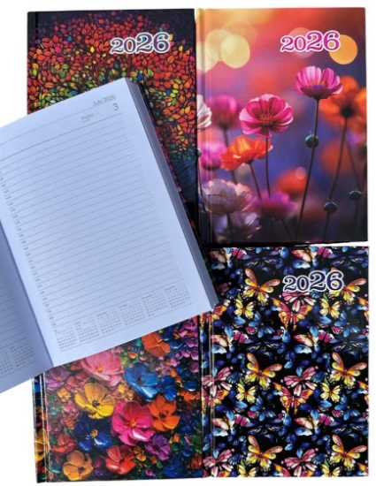 Picture of 2026 DIARY A6 DAY TO PAGE PRINTED