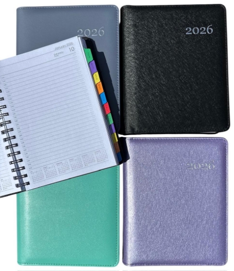 Picture of 2026 DIARY A5 DAY TO PAGE PU WIRO