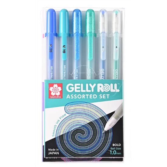 Picture of GELLY ROLL BLUE & GREEN 6PC SET