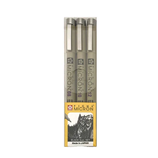 Picture of SAKURA PIGMA MICRON 08 10 12 BLACK