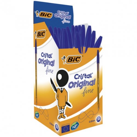 Picture of PEN BIC CRYSTAL BALLPOINT FINE BLUE BX50