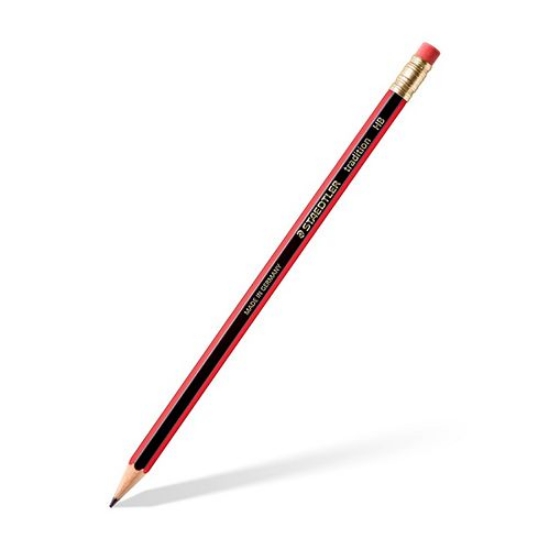 Picture of PENCIL WITH TIP ERASER STAEDTLER TRADITION 112 HB